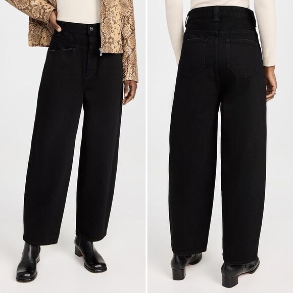 Khaite Preen Wide Leg Barrel Style Jeans Wilcox Black - Picture 3 of 8